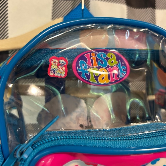 Vintage 90s Lisa Frank Spottie & Dottie Rainbow Dalmatians Clear Mini Backpack - Picture 2 of 10